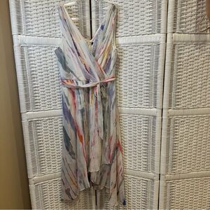 DKNY Chiffon Watercolor Dress Size 14